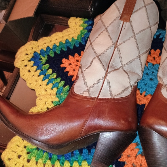 CHARLIE 1 HORSE BROWN LEATHER WESTERN STYLE BOOTS!! NEW - Picture 4 of 10